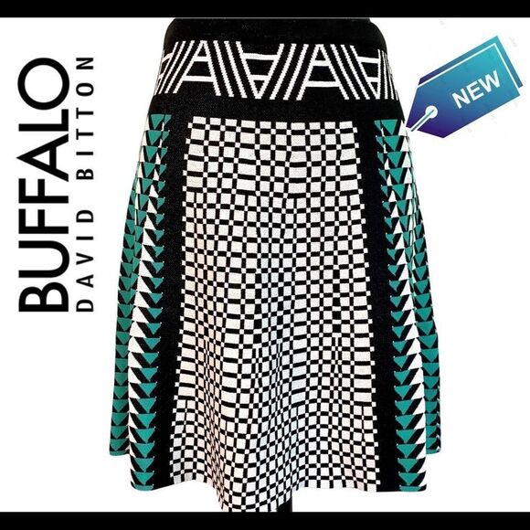 Buffalo David Bitton NWT Sea Green Brandon Knit Skirt Size Extra Small - Picture 1 of 13